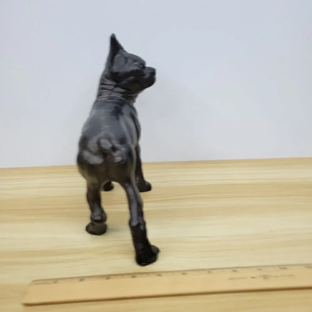 Vintage Cast Iron Dog Bosston Terrier Door Stop Figurine